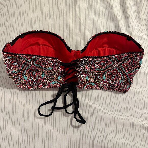 La Vie en Rose Bikini Top with Removable Strap and Push up Pads  (XL) - Picture 3 of 8